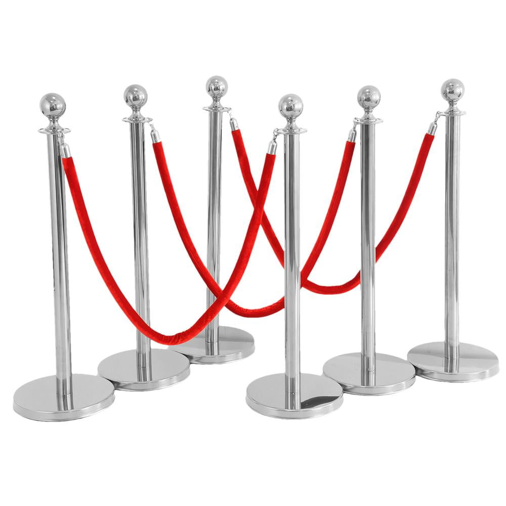 WZTO Stanchion Post and Rope Crowd Control Stainless Steel Barriers User Friendly Control Barriers for Indoor & Outdoor adaptable