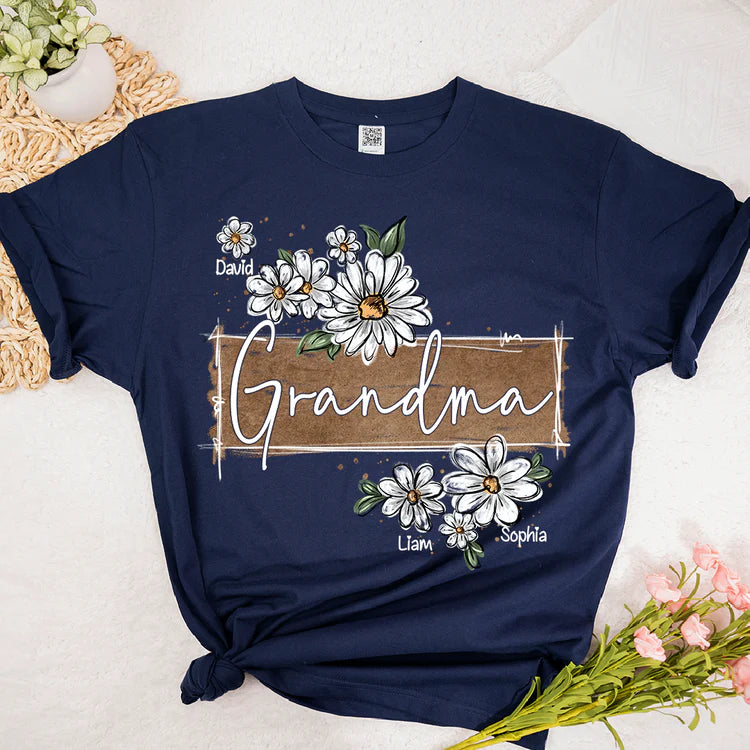 Custom Wildflower Art As A Gift For Grandma And Kids T-Shirt