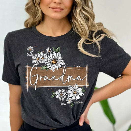 Custom Wildflower Art As A Gift For Grandma And Kids T-Shirt