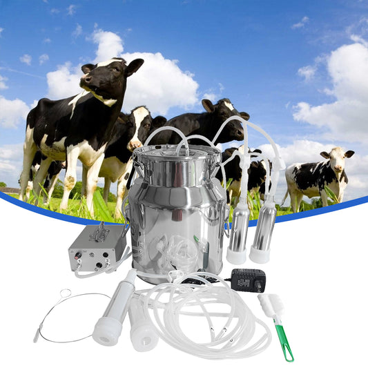 WZTO Milking Machine For Cows And Goats Automatic Breast Pump 5L Milk Bucket Adjustable Suction Pulsating Vacuum Pump Efficient Milking Machine very well