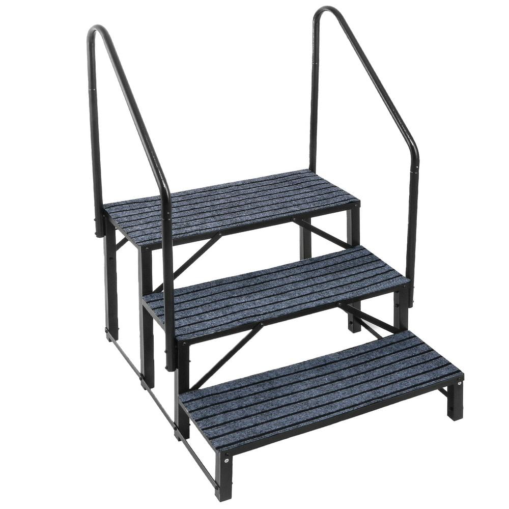 WZTO RV Stairs 3 Step Ladder Outdoor RV Ladders 3 Step Outdoor RV Ladders Hot Tub Spa Steps RV Steps Mobile Home Stairs for Easy Access everybody