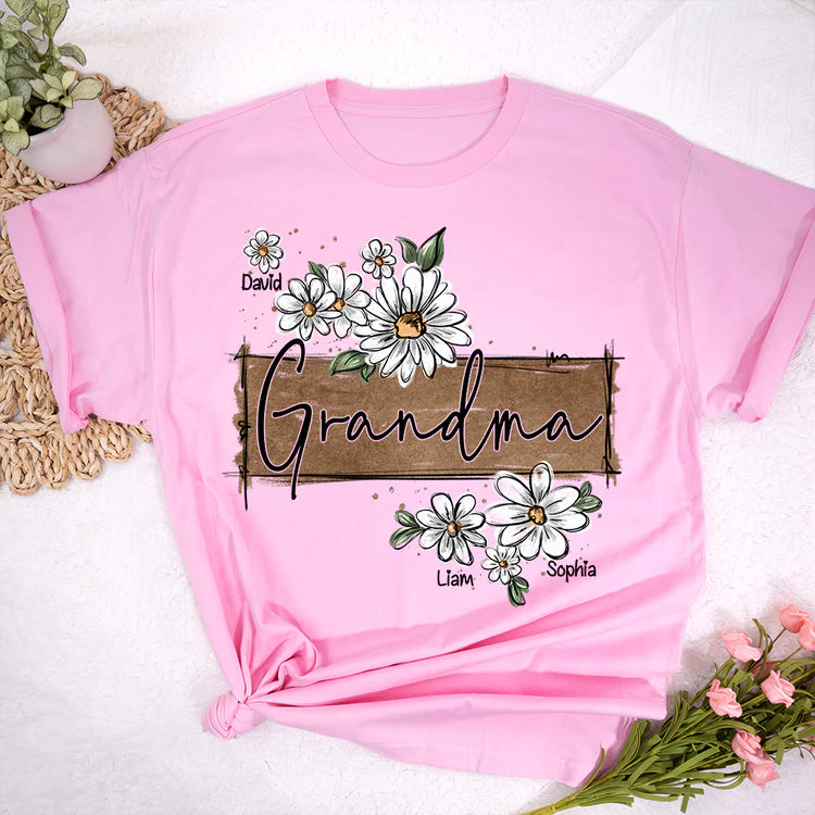 Custom Wildflower Art As A Gift For Grandma And Kids T-Shirt