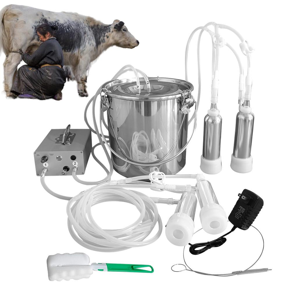 WZTO Goat Milker Automatic Breast Pump 5L Milk Bucket Adjustable Suction Pulsating Vacuum Pump Efficient Milking Machine judicious