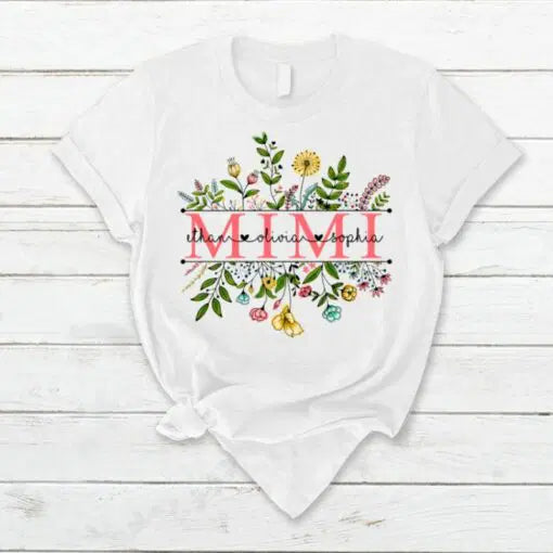 Customized Wildflowers Mimi And Grandkids T-shirt