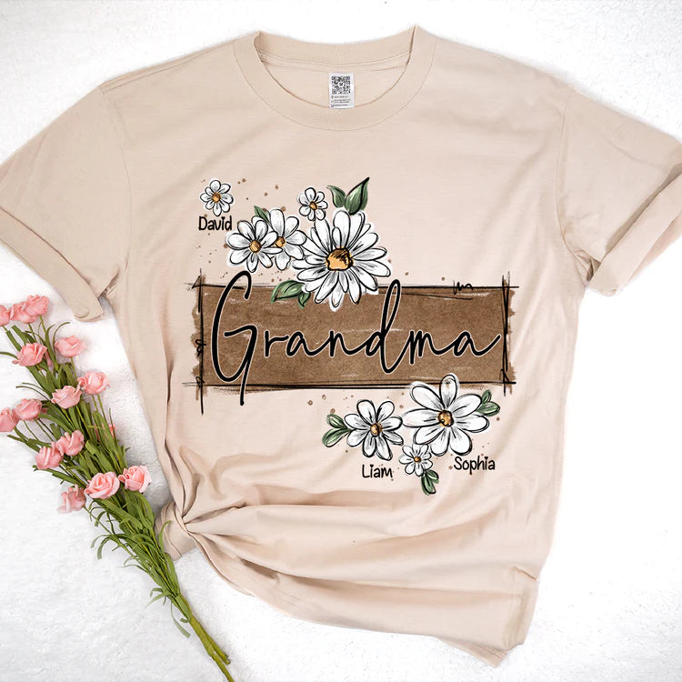 Custom Wildflower Art As A Gift For Grandma And Kids T-Shirt