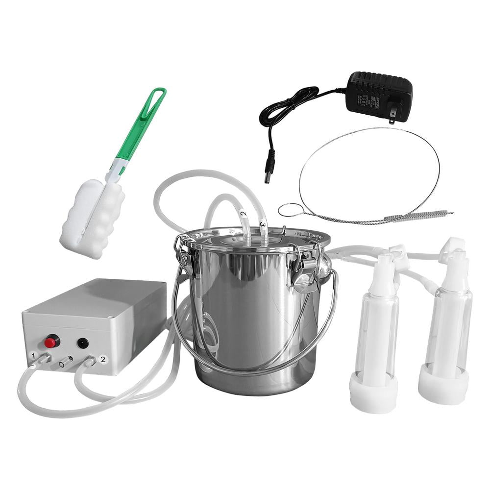 WZTO Goat Milk Pump Automatic Breast Pump Efficient & Gentle On Animals Food Grade Milk Bucket 3L Pulsating Vacuum Pump For Dairy Farms everyday