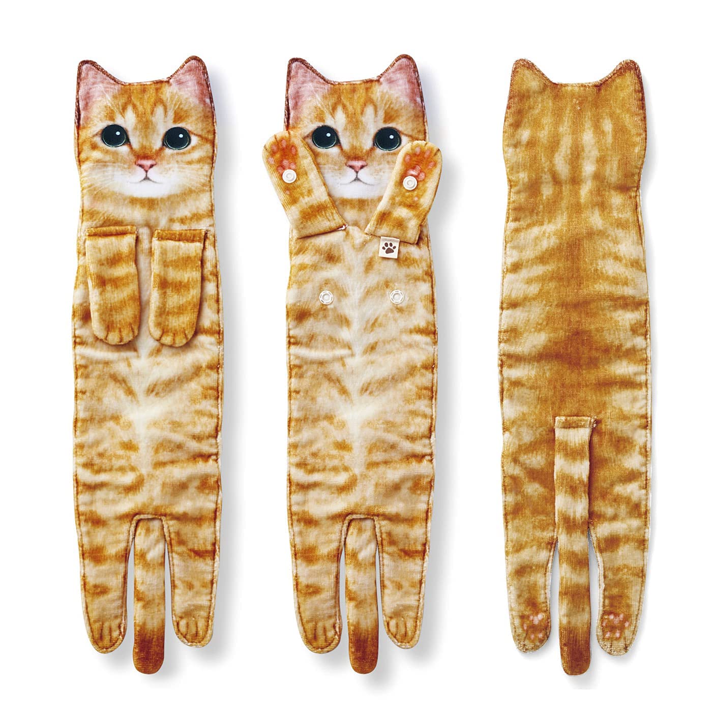 Cat Funny Hand Towels for Bathroom Kitchen - Cute Decorative Cat Decor Hanging Washcloths Face Towels Super Absorbent Soft