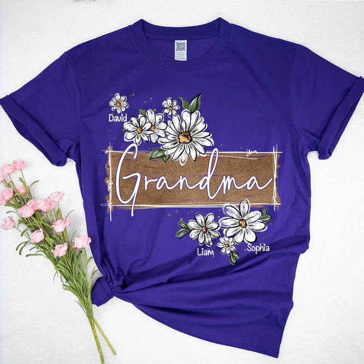 Custom Wildflower Art As A Gift For Grandma And Kids T-Shirt