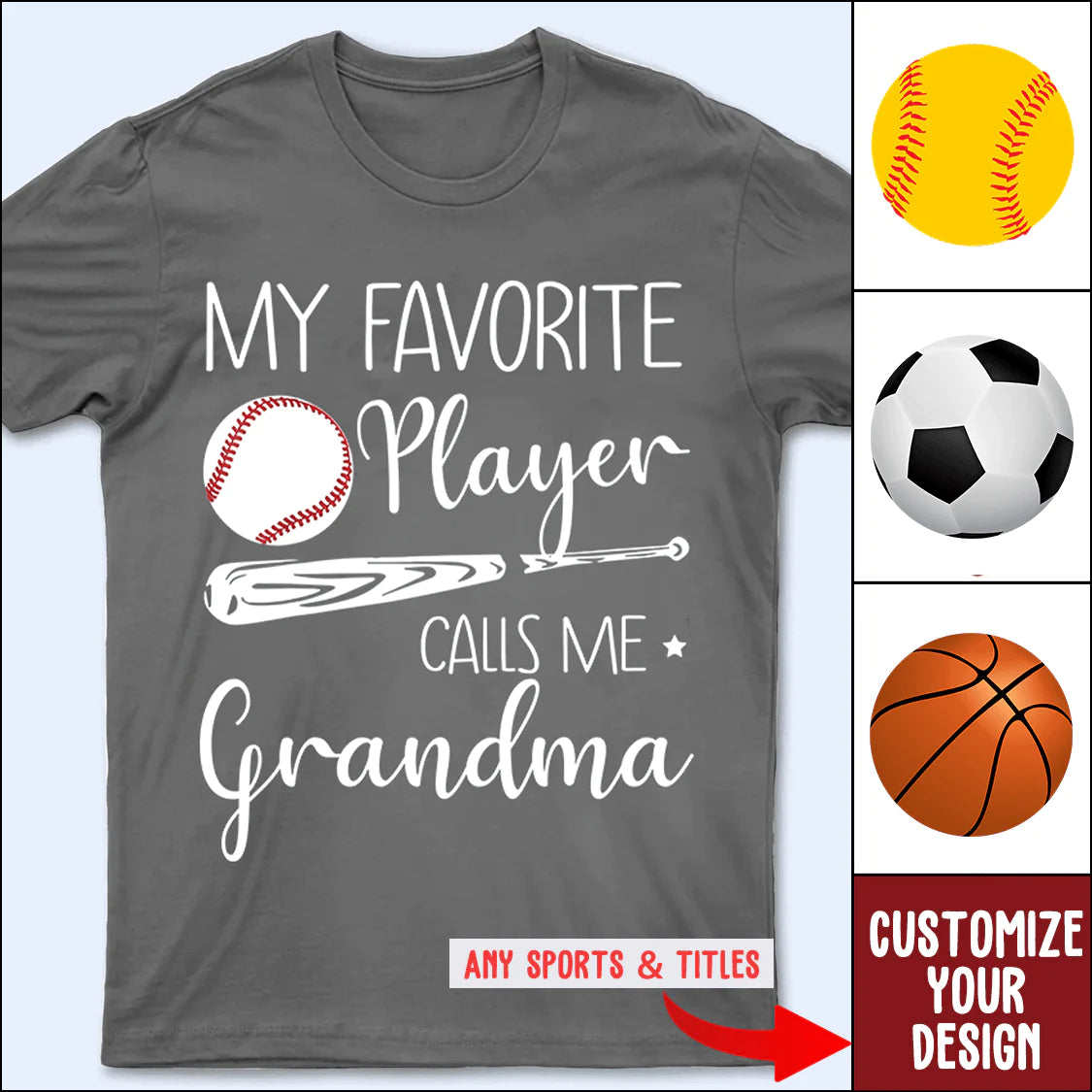 My Favorite Player Calls Me Name - Personalized Custom T Shirt