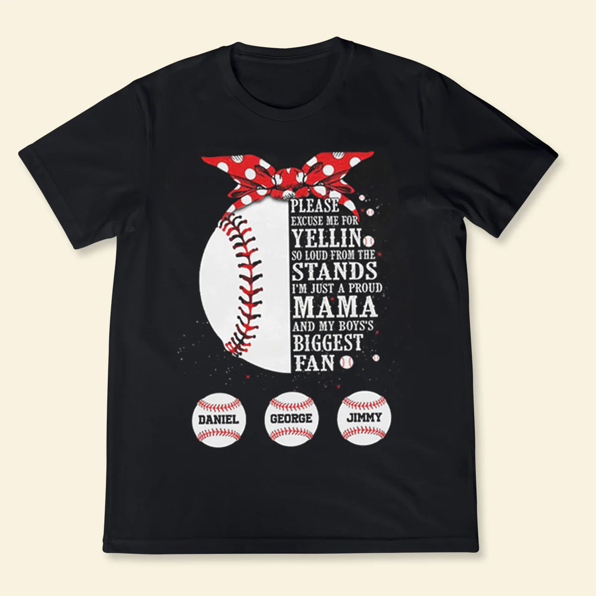 I'm Just A Proud Mama And My Son's Biggest Fan - Personalized Shirt