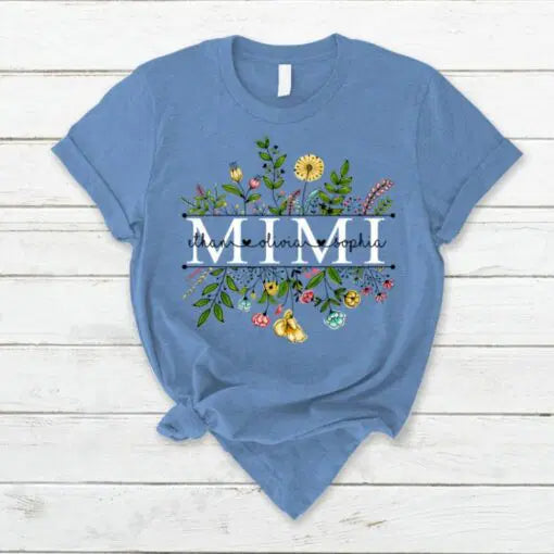 Customized Wildflowers Mimi And Grandkids T-shirt