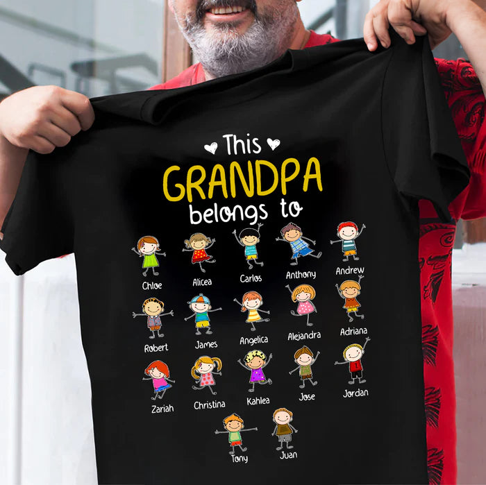 Customized family shirts for your mother, grandpa, grandma, father