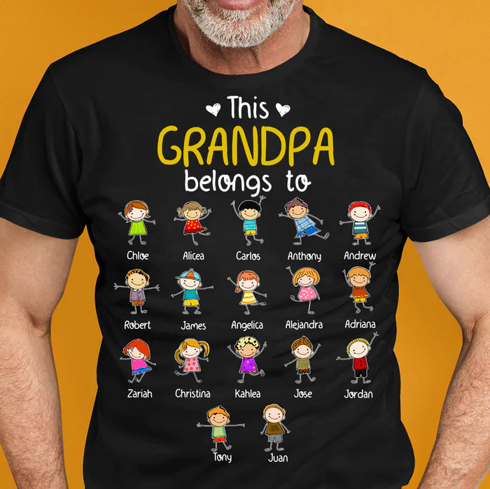 Customized family shirts for your mother, grandpa, grandma, father