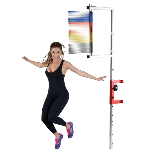 WZTO Vertical Jump Tester Training Aid Vertical Jump Pole Vertical Challenger Wall-Mounted Vertical Jump Measurement Tool, Vertical Height Jump Measure Device 3.9-11.5Ft Adjustable Height, 47"-137"