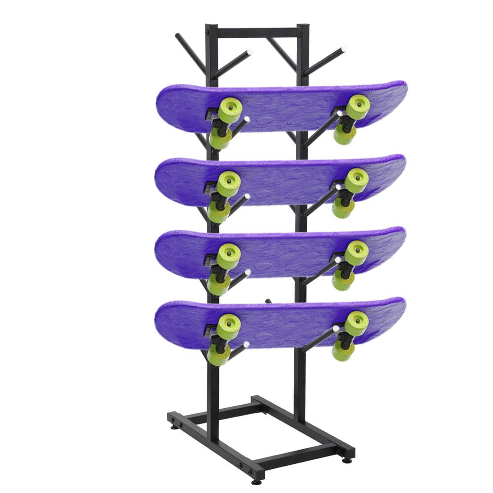 WZTO Longboard Floor Display Rack Freestanding Water Ski Rack Wakeboard Rack Wakeboard Rack Home Gym Organize Holder Free Standing 5 Tiers Metal Snowboard Storage Rack honest