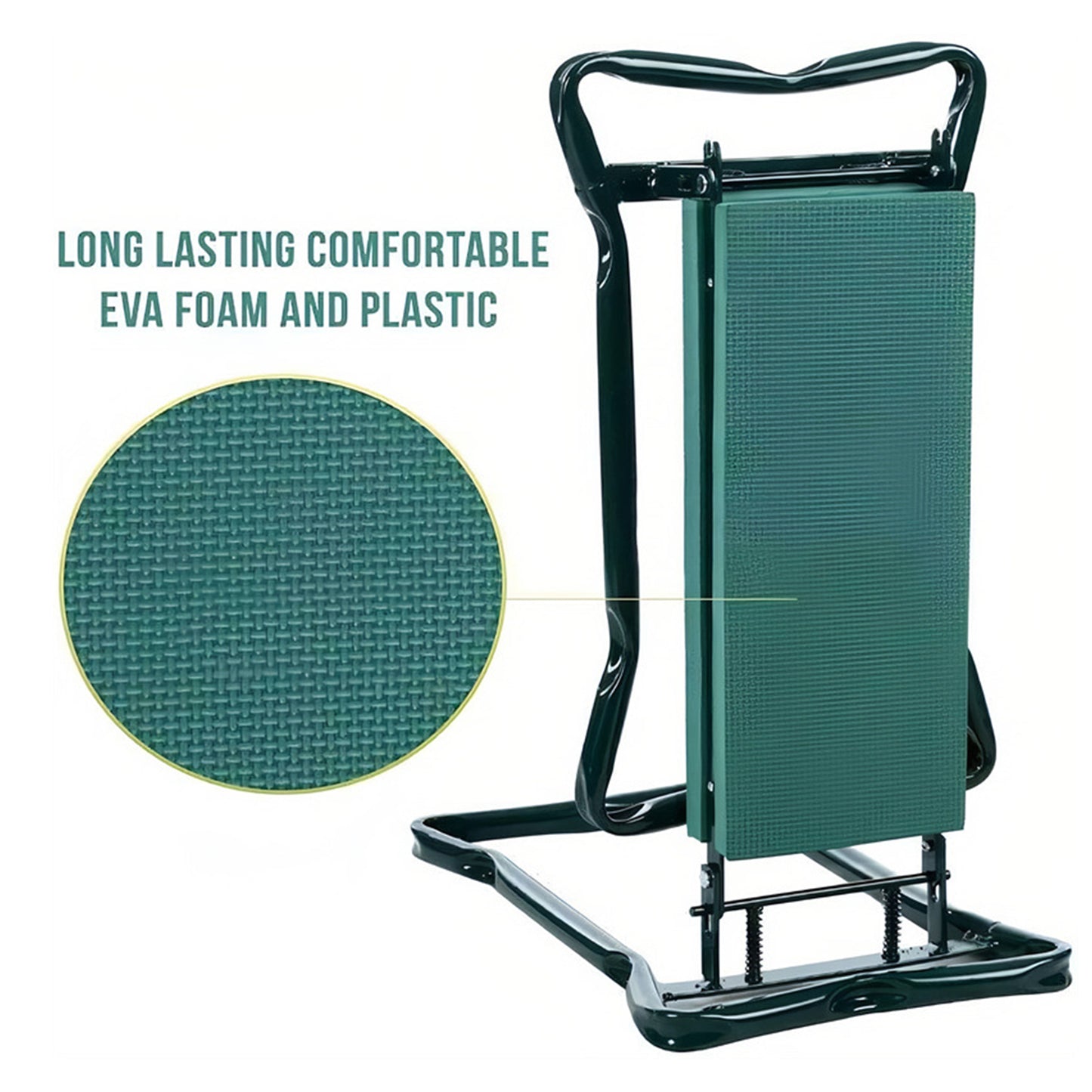 WZTO Kneeler and Stool for Gardening Soft Kneeling Stool with 2 Handles Folding Kneeling Bench for Gardening Kneeling and Sitting Green serviceable