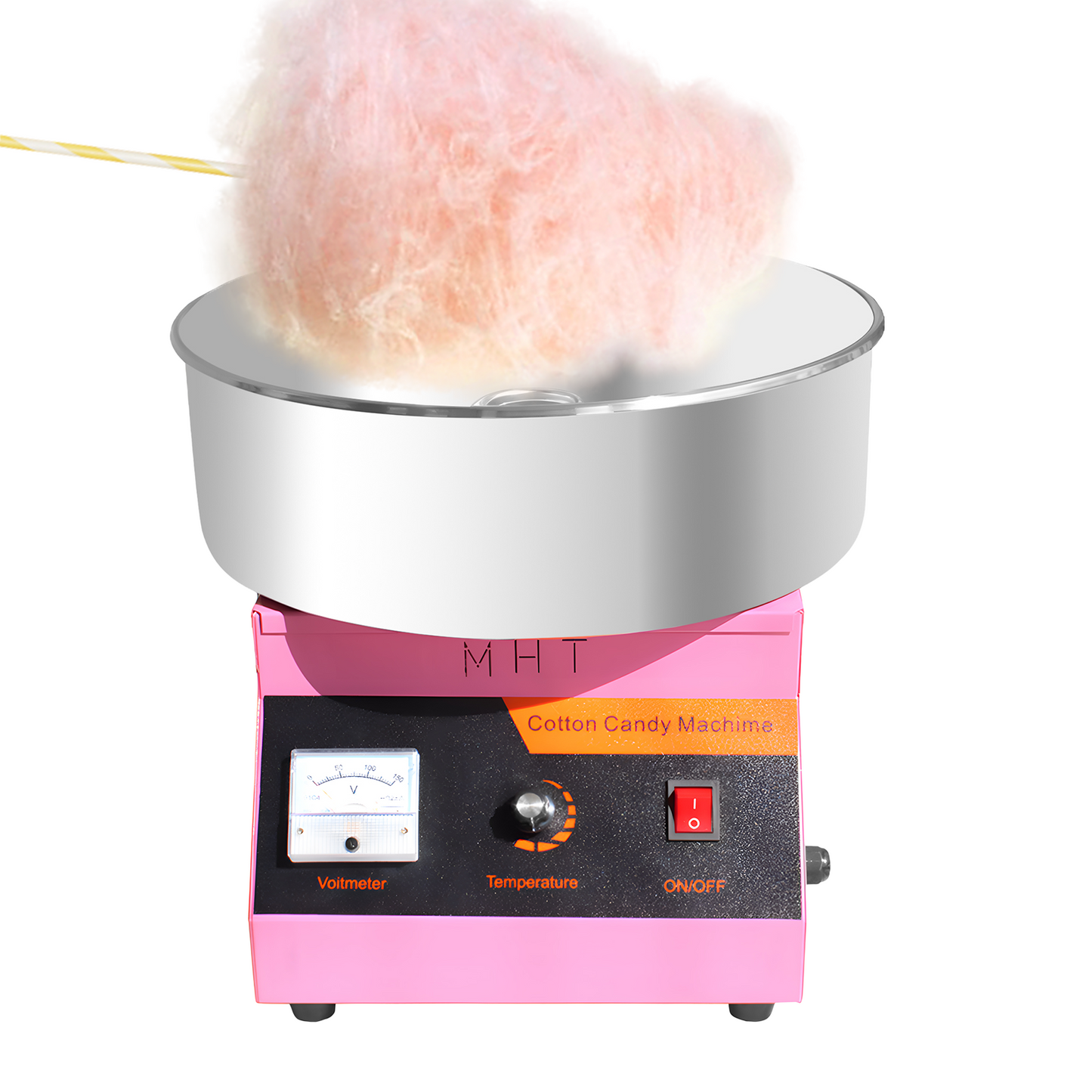 WZTO Candy Floss Machine | 110V Automatic Stainless Steel Cotton Candy Machine | Commercial Plug Radio Marshmallow Machine Electric Marshmallow Machine