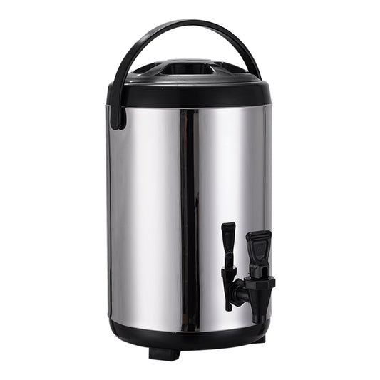 WZTO Insulated Beverage Dispenser, 8L/2.11gallon 304 Thickened Stainless Steel Drink Dispenser, for Hot and Cold Water Milk Coffee Tea Juice for Parties Catering Commercial Use Home